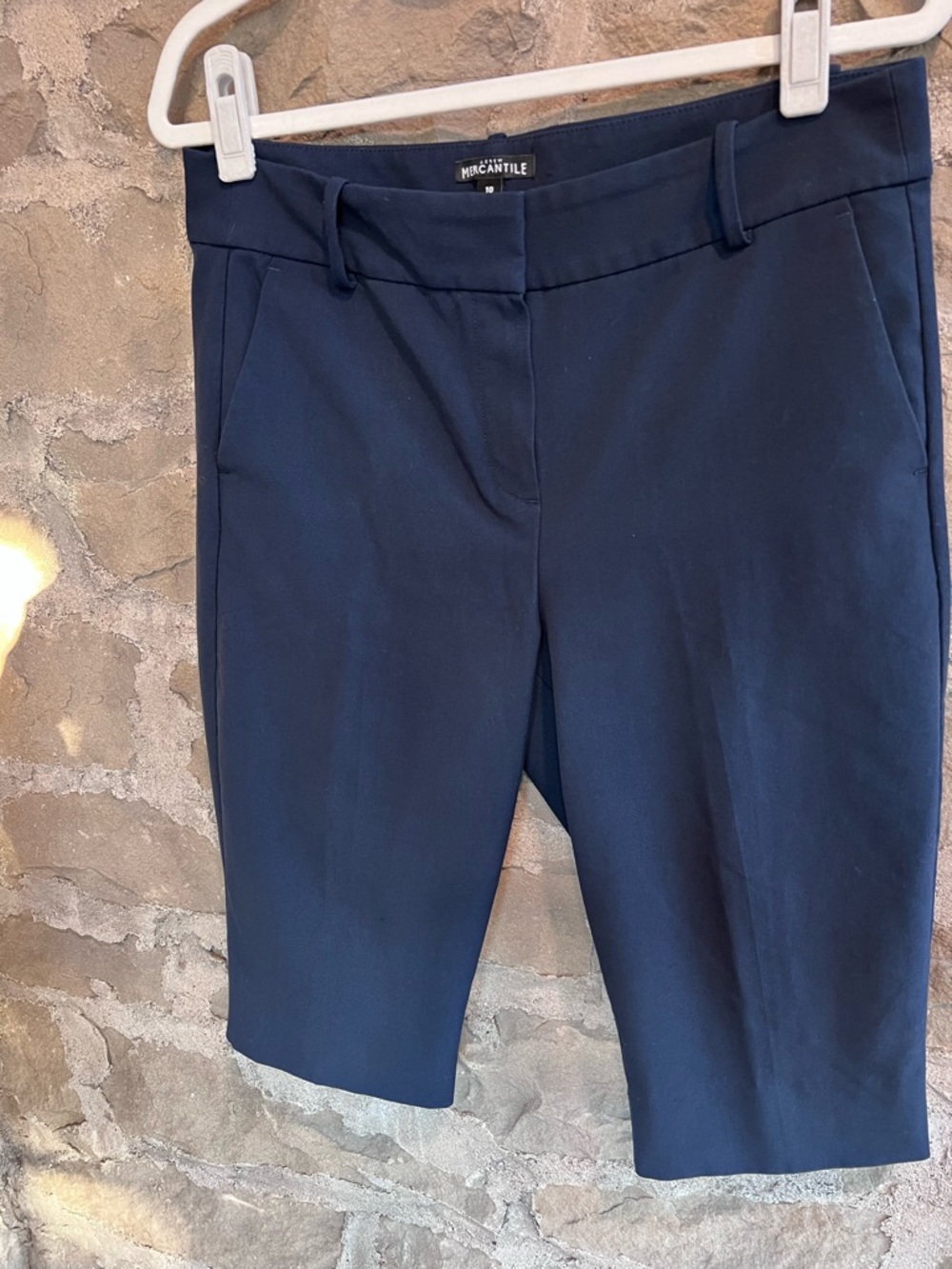 Size 10 J. Crew Ruby Navy Knee-Length Bermuda Shorts